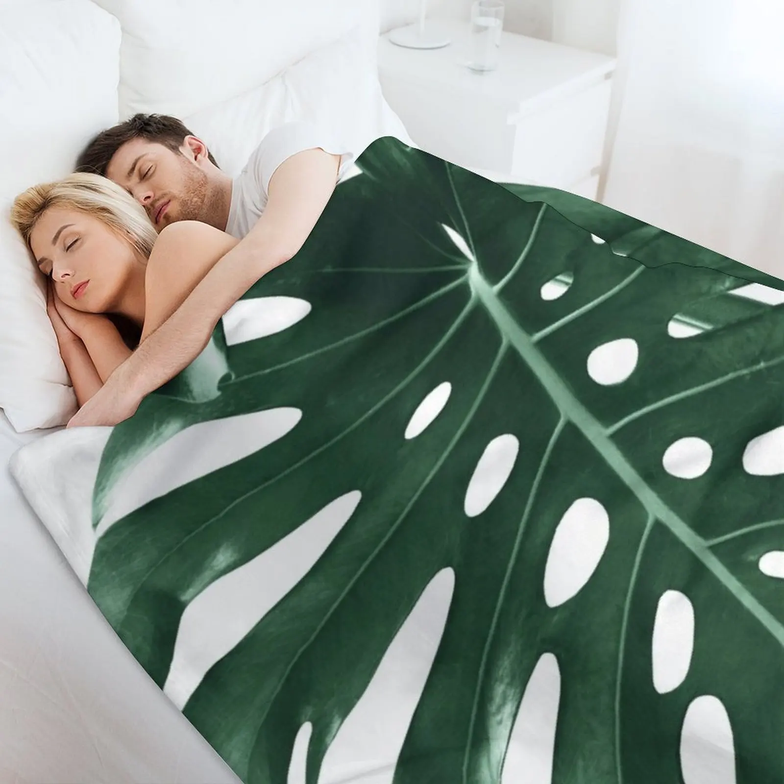 Delizia Monstera # 4 # tropicale # arredamento # arte Coperta da tiro Divano Piumino da campeggio caldo per coperte invernali