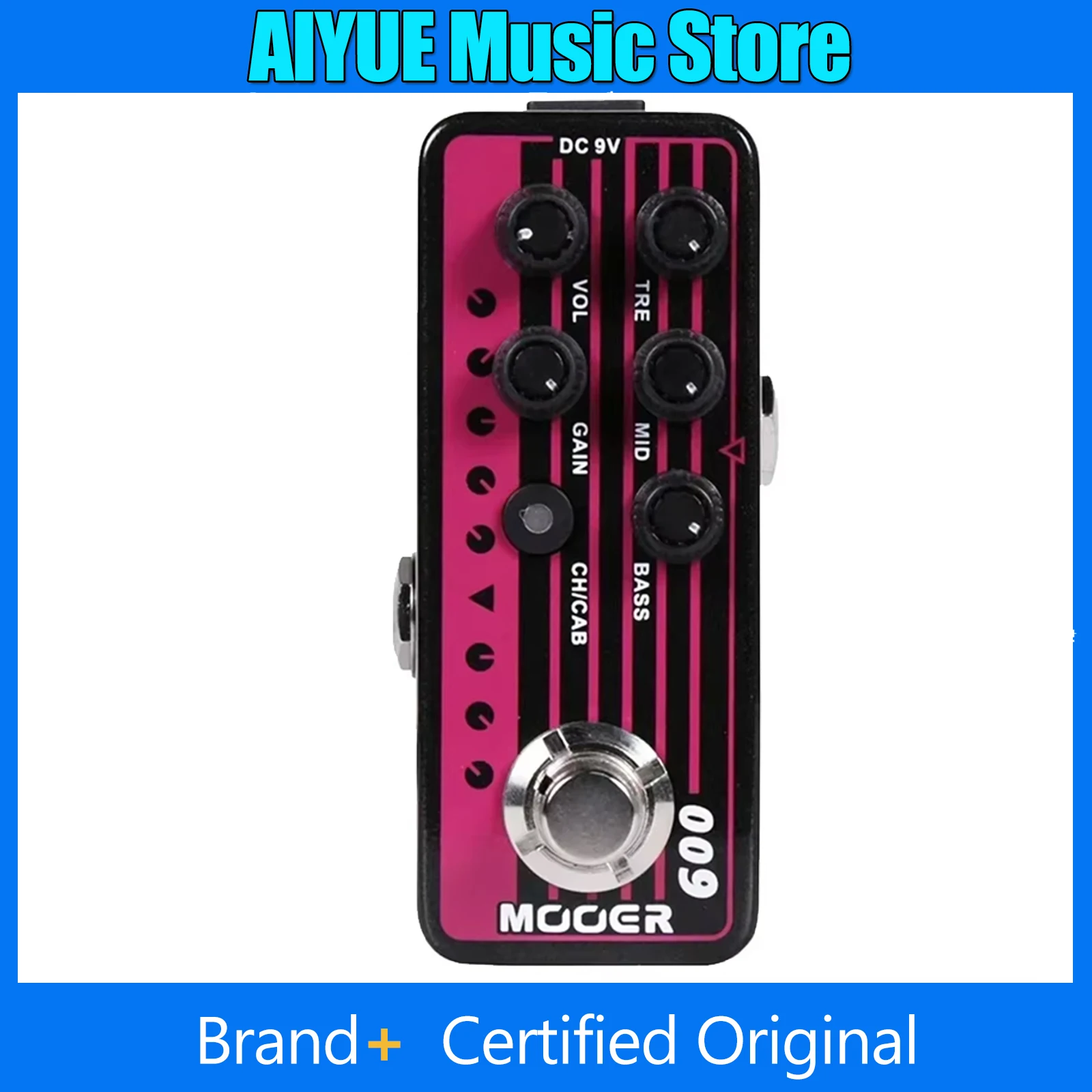 

MOOER 009, педаль эффектов для гитары, цифровой предусилитель, мультиэффектный процессор, синтезатор, черная ночная педаль тремоло, детали для гитары
