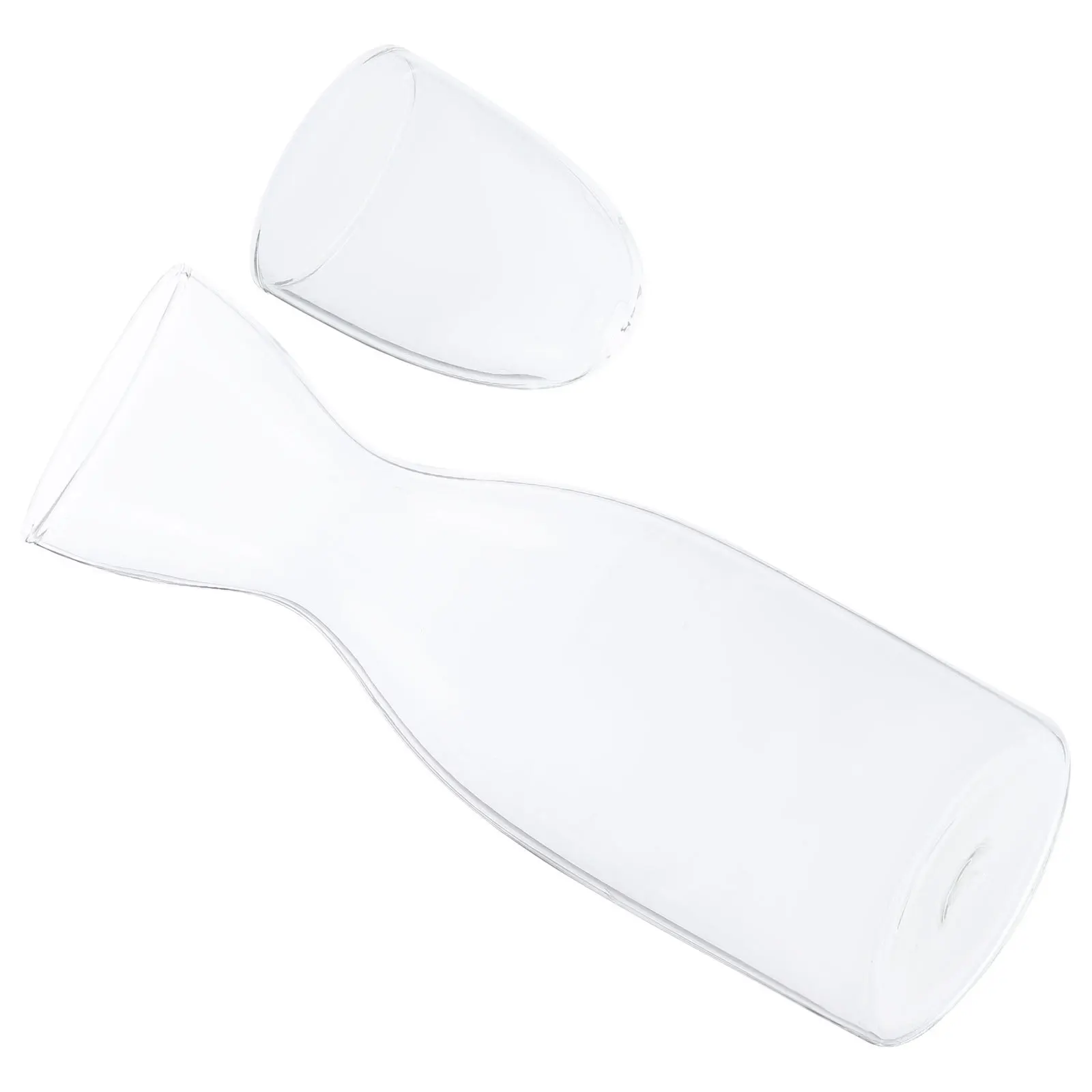 

1Set Thickened Glass Water Carafe Large Capacity Cold Hot Drink Pitcher Bedside Tray with Cup Bedside Carafe Glass Water Pitcher