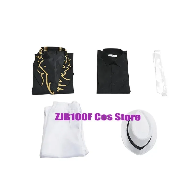 Kibutsuji Muzan Cosplay Anime Costume Uniform Hat Wig Suit Halloween Party Costume for Women Men