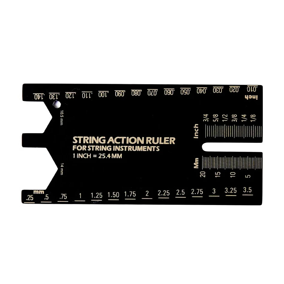Guitar String Distance Measuring Ruler, Folk Electric Guitar, Bass String Height Caliper, Reference Tool
