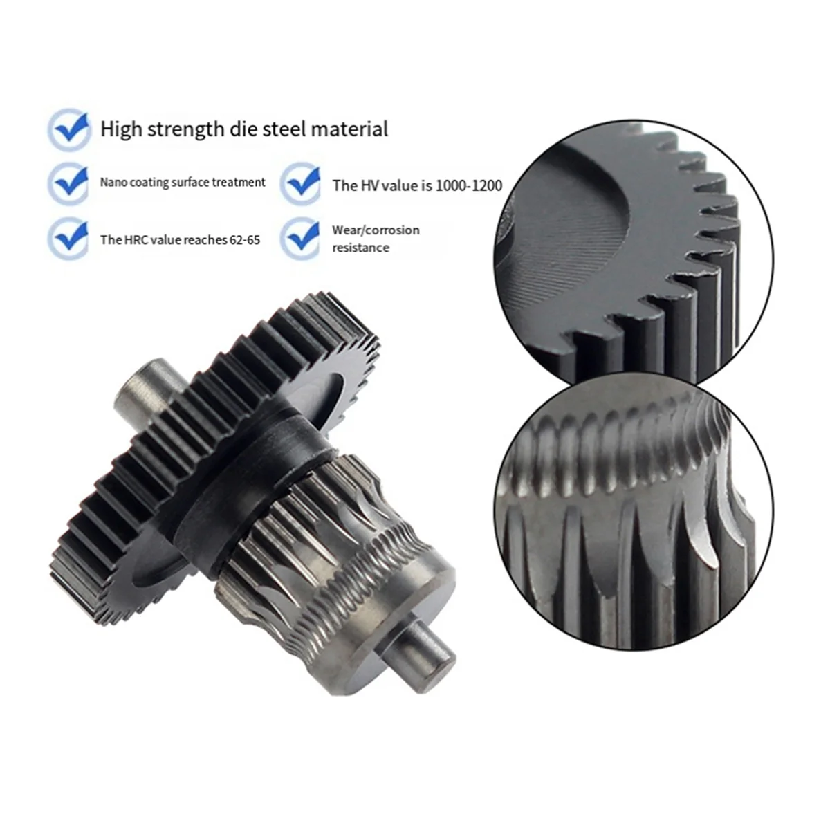 For CREALITY Sprite Extruder Gear Nano-Coating and POM Mold Steel Gears Integrated Shaft Designed 3D Printer Accessories