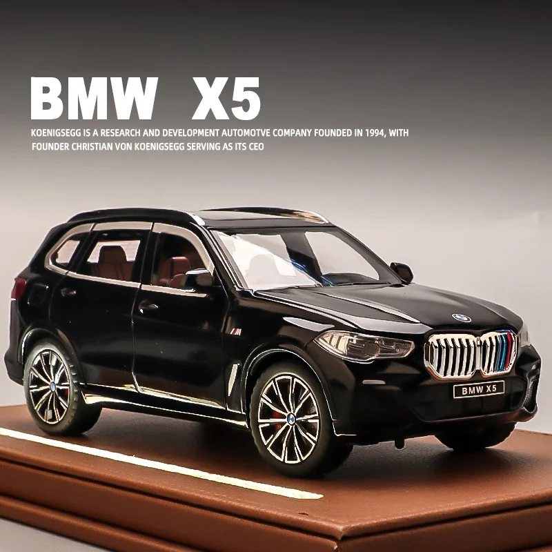 

Имитация 1/24 года, BMW X5, сплав, Φ со звуком, детский металлический литый под давлением коллекционный игрушечный автомобиль, миниатюрный автомобиль