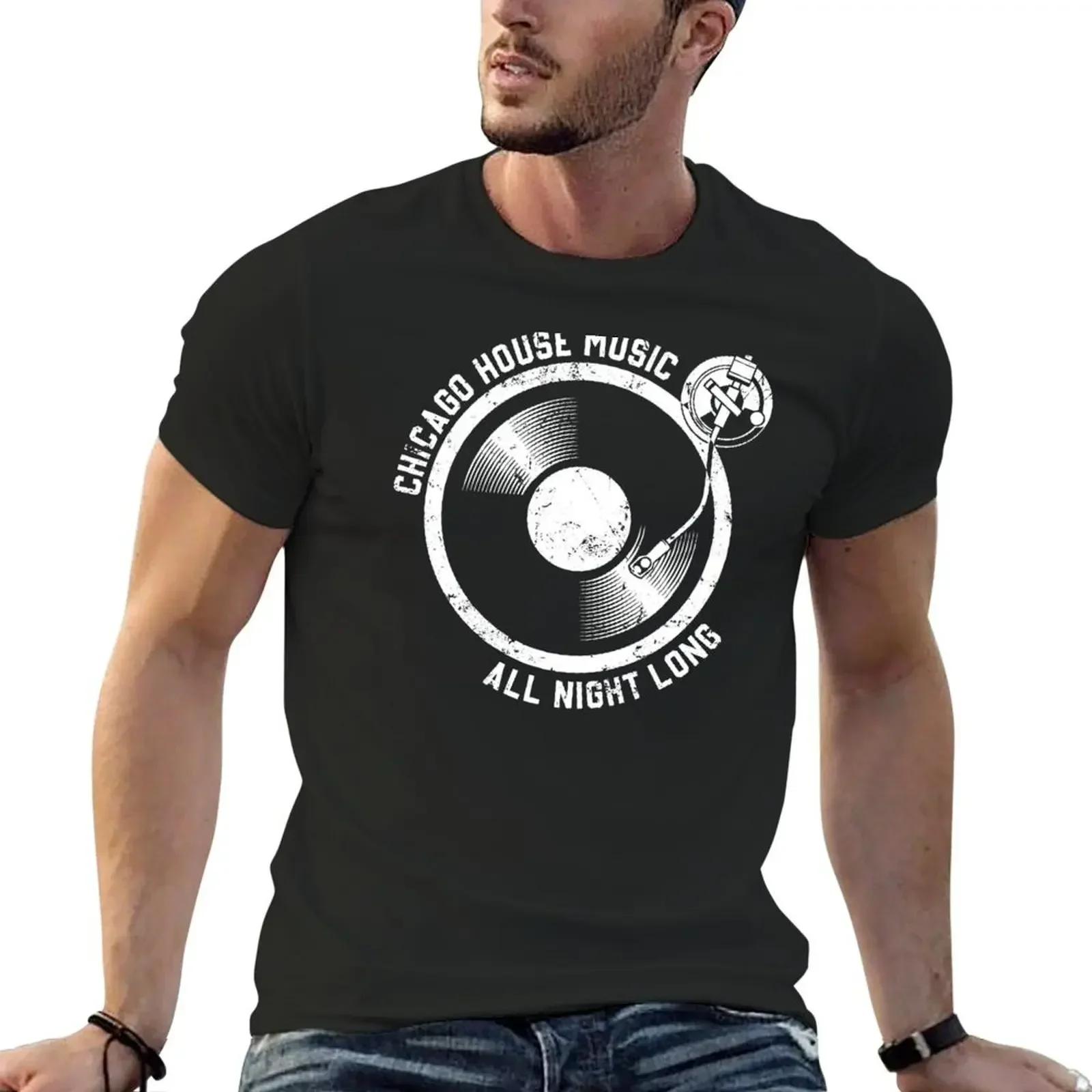 Chicago house music - All Night Long T-Shirt animal prinfor boys Aesthetic clothing blanks mens t shirts top quality