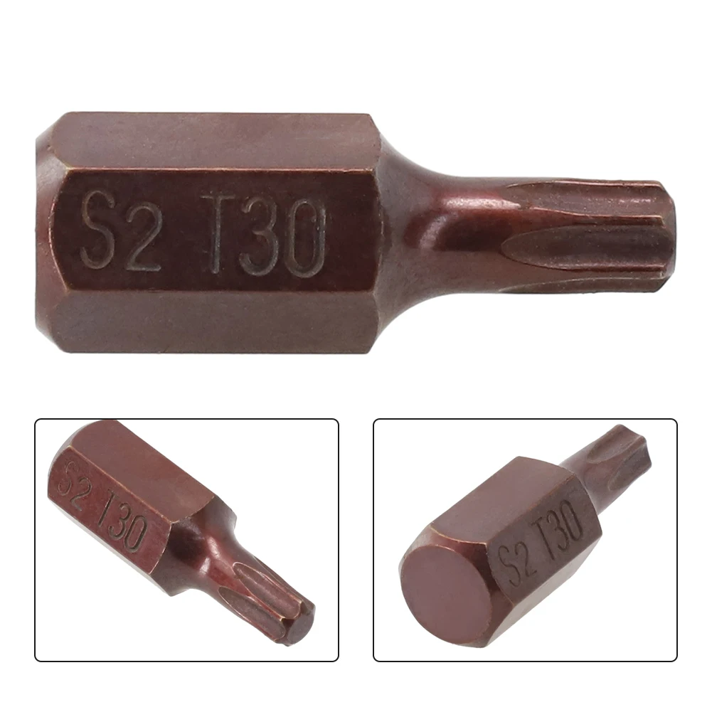 1PCS 30mm Torx-스크루 드라이버 비트 10mm 생크 전기 스크루 드라이버 비트 T20/25/30/40/45/50/55 용 육각 생크 배치 헤드 비트 도구