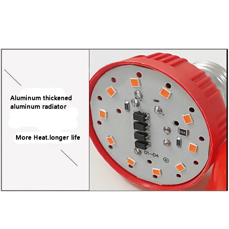 Red High Power LED Bulb Lamp E27 220V 5W 20W 30W 50W High Brightness Spotlight