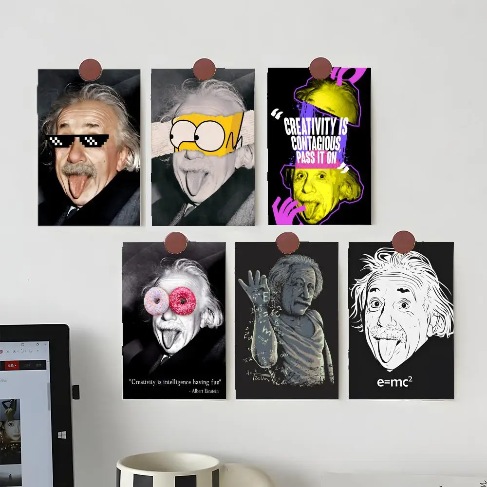 Pôster de celebridades A-Albert E-Einstein, pôster decorativo elegante, perfeito para quarto, sala de estar, estudo, escritório, arte de parede, decoração