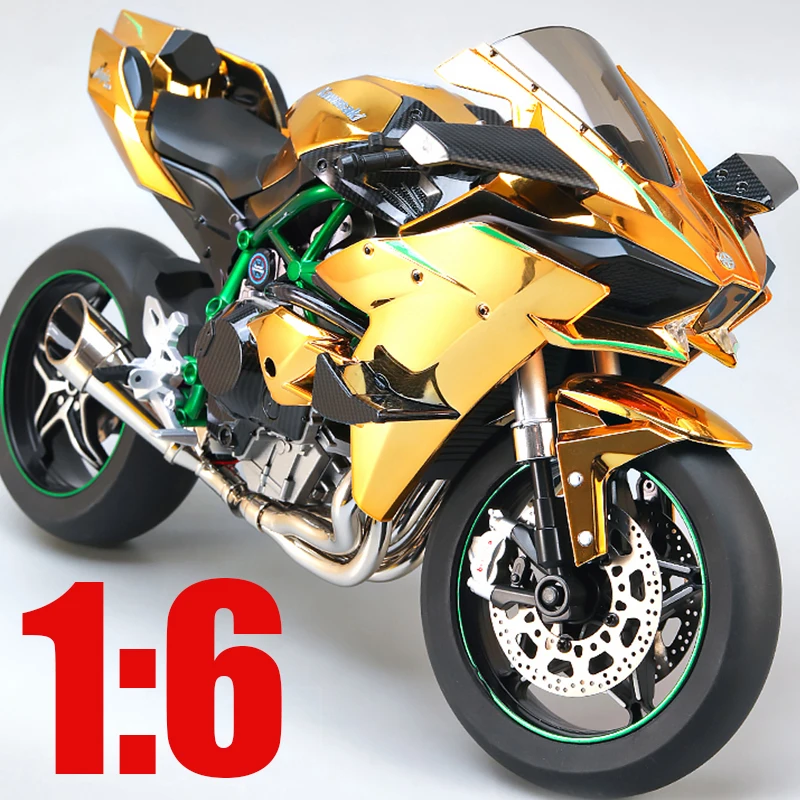 

Large 1:6 Kawasaki H2R Bootable Sprayable Dynamic High Precision Alloy Motorcycle Model Diecast Sound Light Christmas Gift Box D