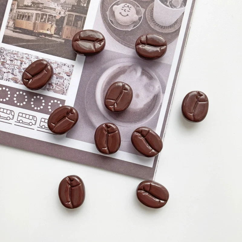 Mini Cute Coffee Bean Fridge Magnets Set Personality Creative Photo Fixed Magnet Imitation Food Stickers Home Office Decoration