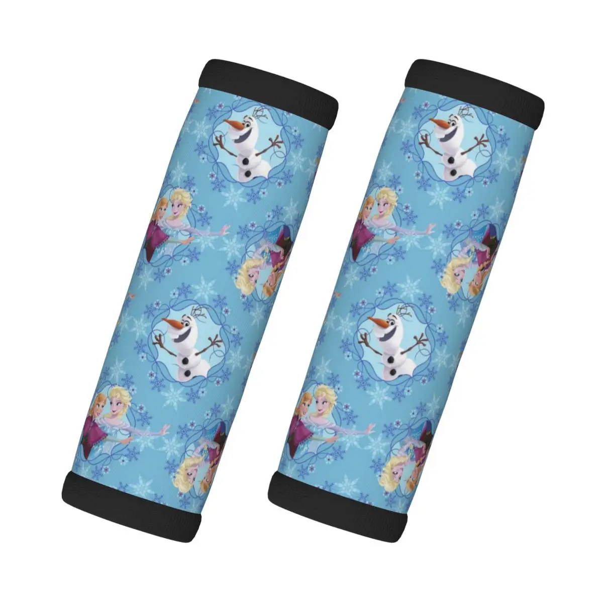 

Пользовательские Frozen Elsa Anna, 2 шт., ручка для багажа, обертка для чемодана, идентификатор, ручка, неопреновая ручка для багажа для салона автомобиля