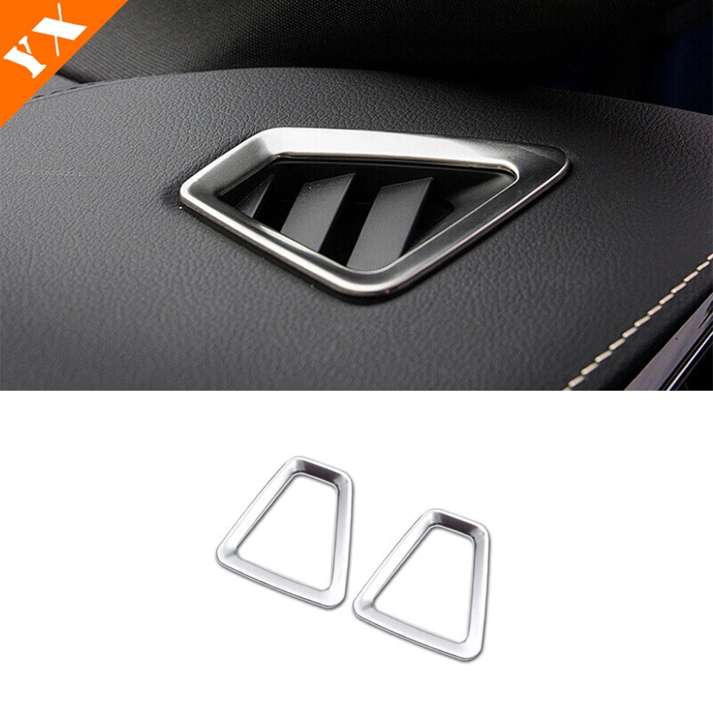 Full Set Stainless Silver Interior Accessories Car Window Center Console Air Conditioner Vent Cover For Volvo XC60 2017-2022