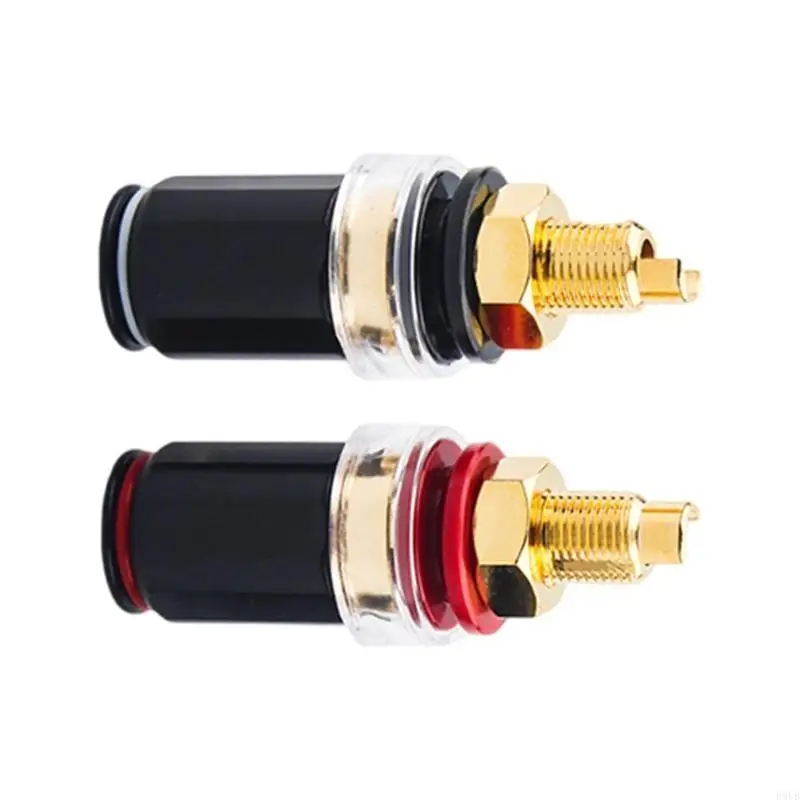

R9UB Female Terminals Speaker Banana Sockets Set for Auditory Amplifier with Gold or Rhodium Finish and Easy Installation