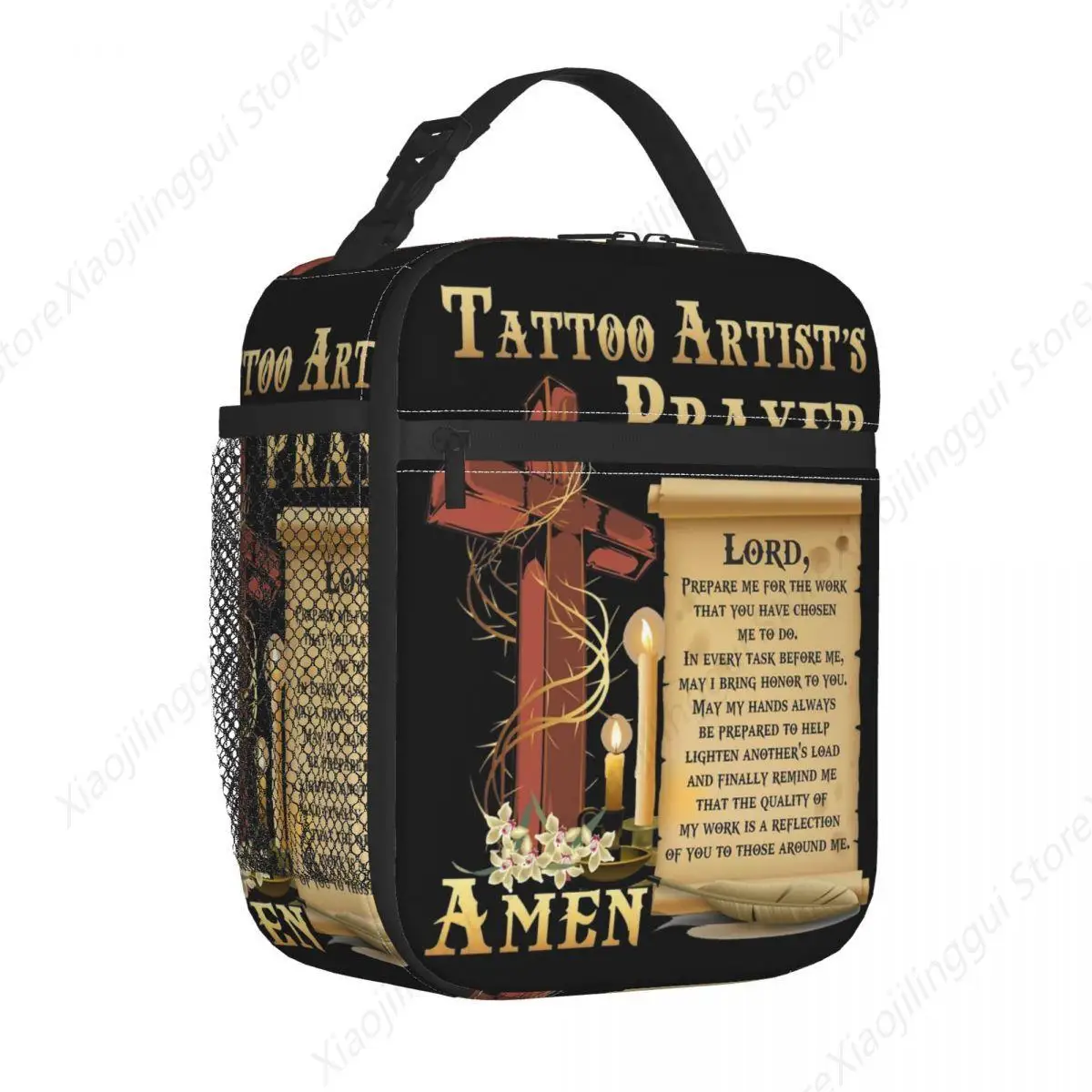 

Tattoo Artist Prayer Accessories Insulated Lunch Bags Travel Tattooist Accessories Food Container Cooler Thermal Lunch Box