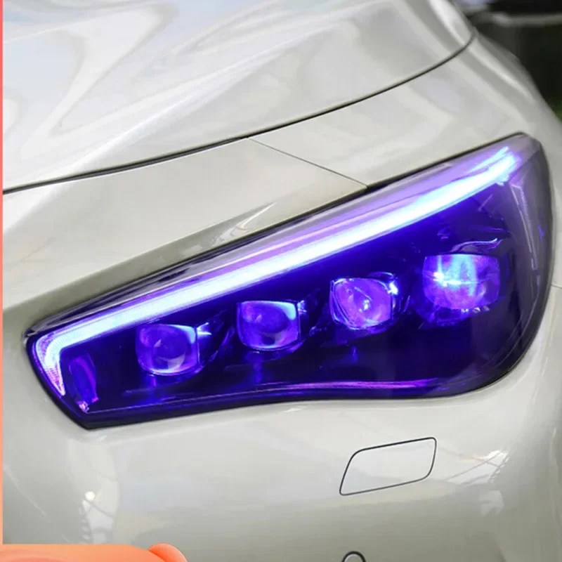 

Car Styling Headlight Assembly Fit For Infiniti Q50L 15-18 modified LED day running lights LED streamer turn signal accessories