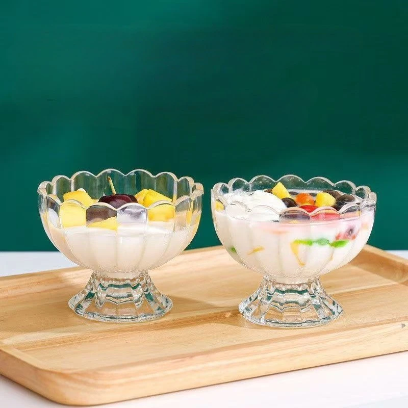 

Ice Cream Cup Glass Ice Cream Bowl European Ice Cream Cup Kitchen Accessories Cold Drink Cup
