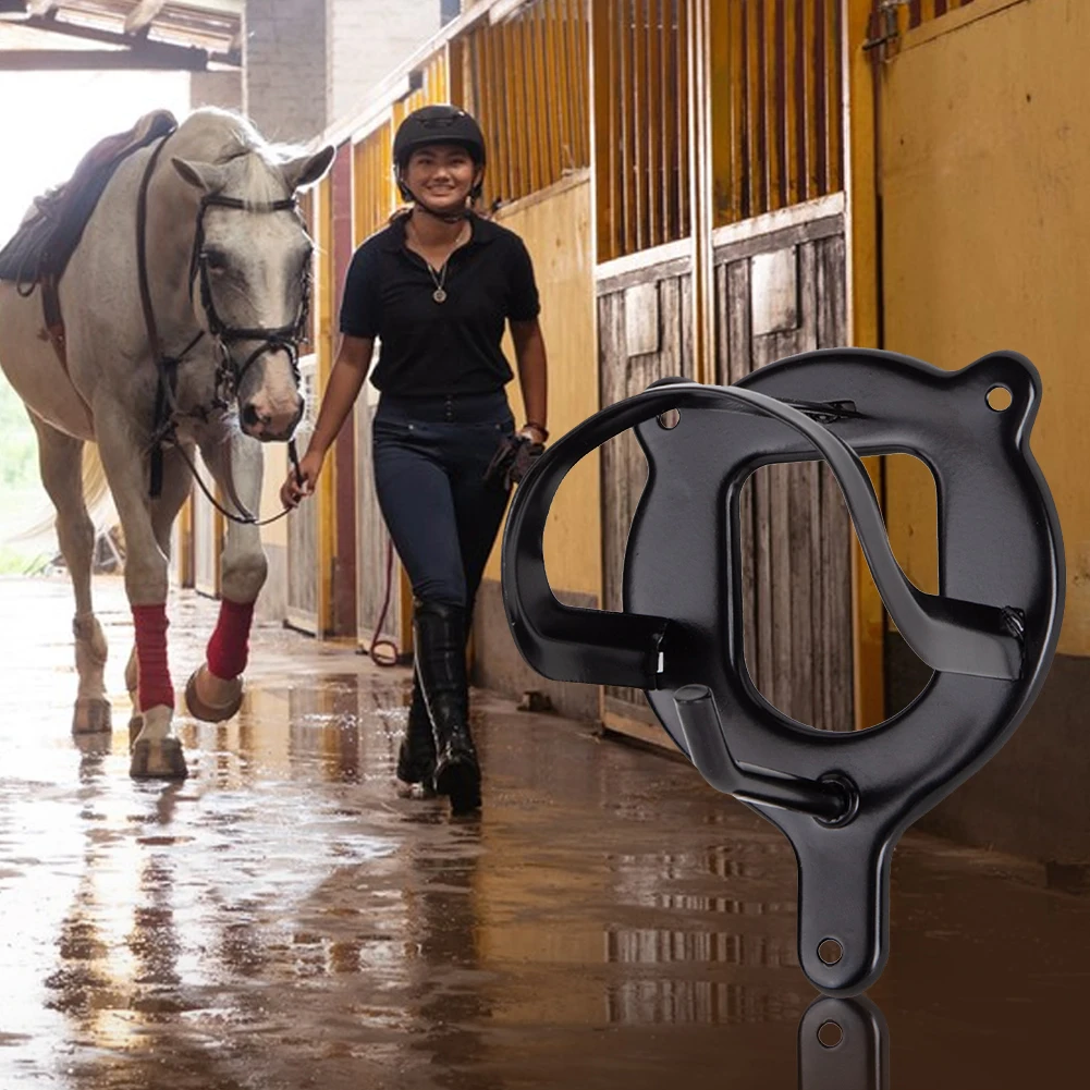 Horse Bridle Rack with Tubes and Screw Horse Tack Storage Halter Hanger Wall Mounted Bridle Holder for Horse Barn Supplies