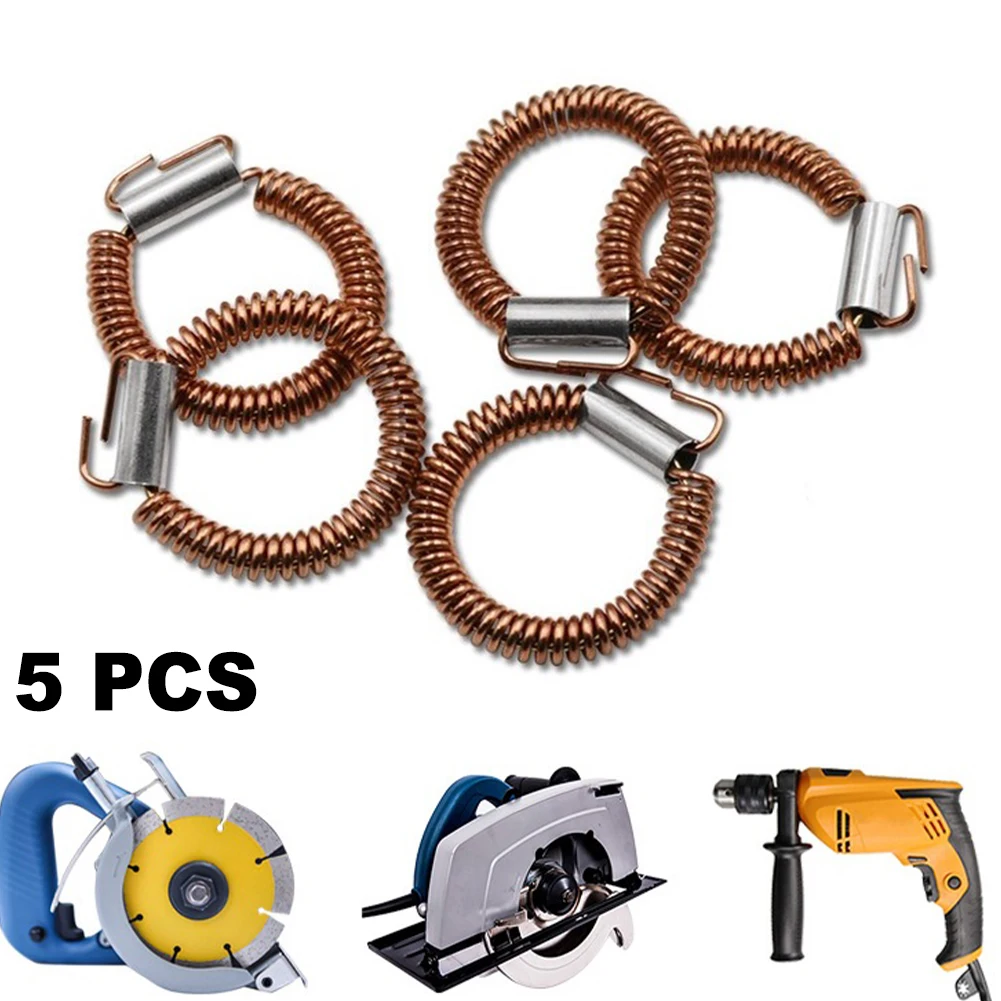 5pcs Tension Spring Copper For 110 Marble Machine 2.8mm Accessories Angle Grinder C7 Electric Circular Saw Stainless Steel Round