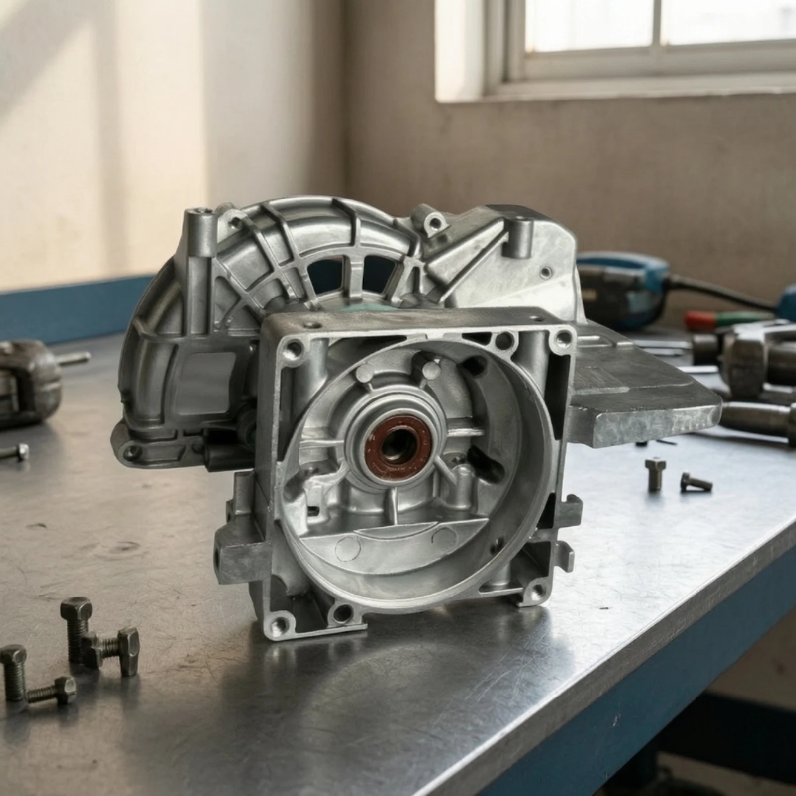 Brush Cutter Crankcase Replacement Crankcase Assembly Part Silver-Gray for Repair Technicians