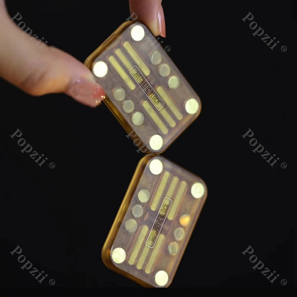 GAO Studio Fidget Spinner PEI Magnetischer Würfel Unbegrenzter Push-Slider Fingerspitzen-Tricks EDC Flips Stress Relief Gadgets Angstspielzeug