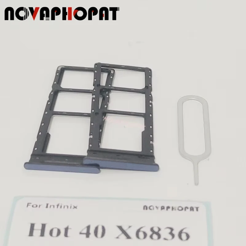 Novaphopat Brand New SIM Card Tray For Infinix Hot 40 X6836 Sim Holder Slot Adapter Reader Pin