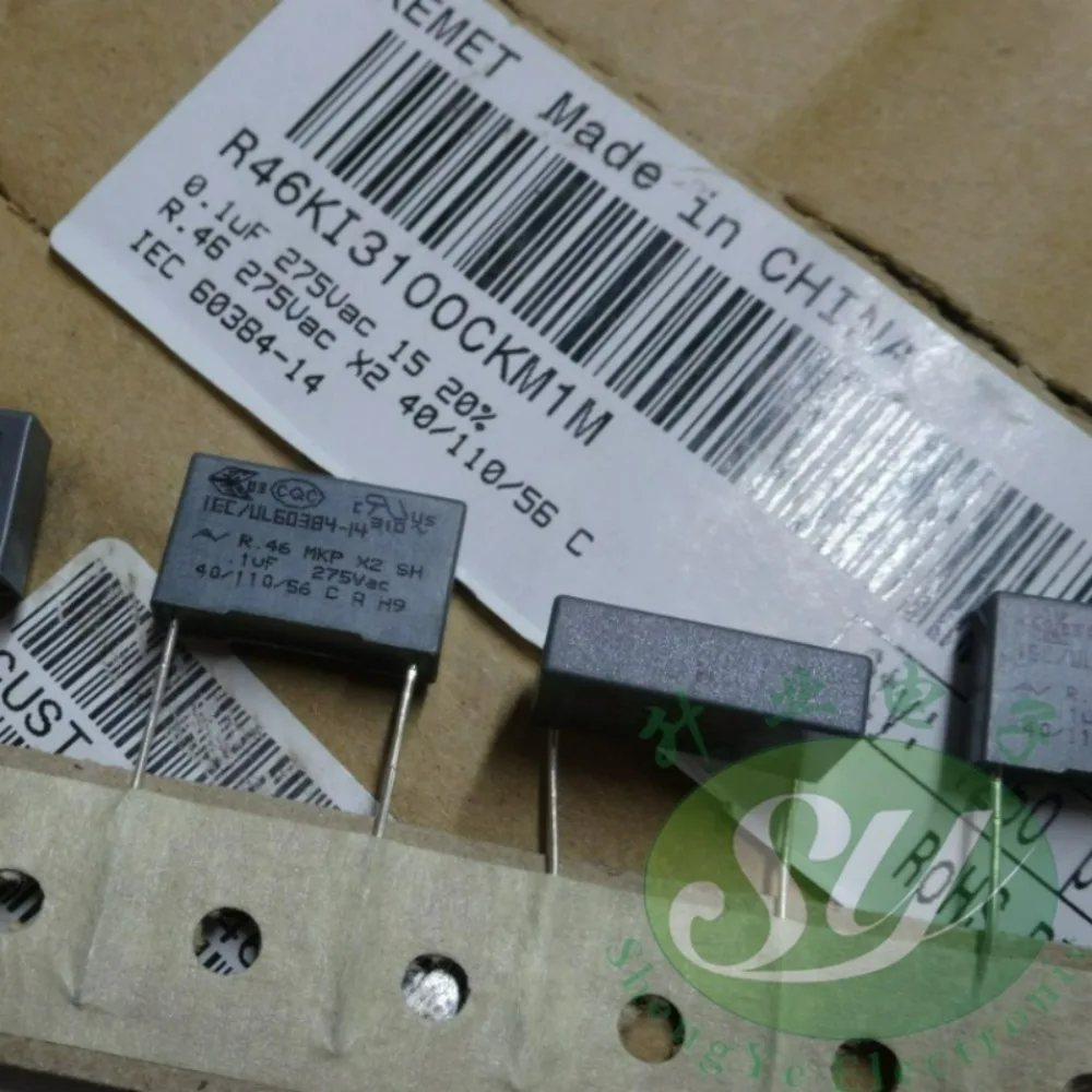 10pcs/lot AV R46 MKP 0.1uf 275VAC 100nf u1 104 M Brand New 15mm Film Capacitor R46KI3100CKM1M