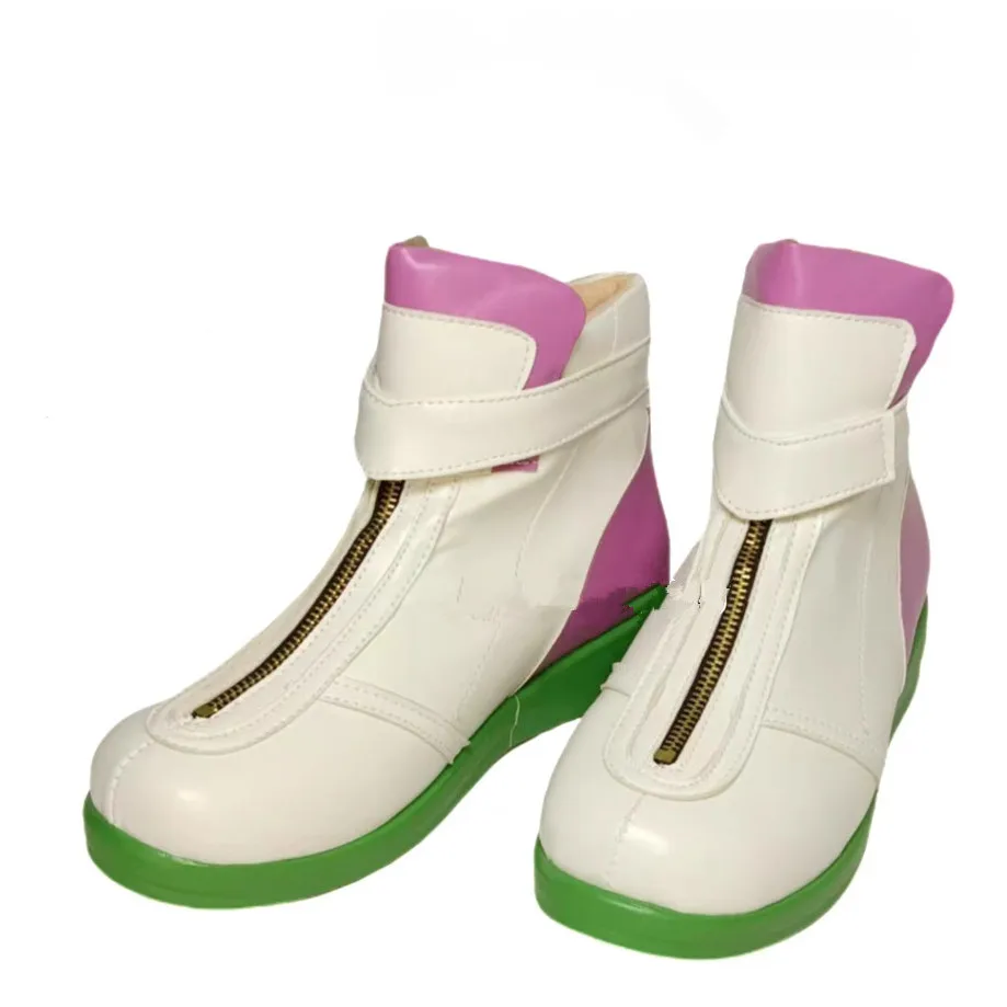 Unisex White Purple Anime Cosplay Shoes For Adults Children Carnival Halloween Masquerade Boots Customized