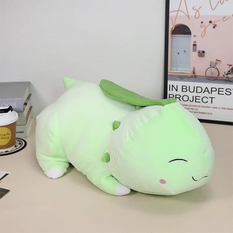 

TAKARA TOMY Pokemon Chikorita 17 "Плюшевая игрушка-подушка, подушка с изображением меча Nintendo, мягкие подушки для тела с изображением животных