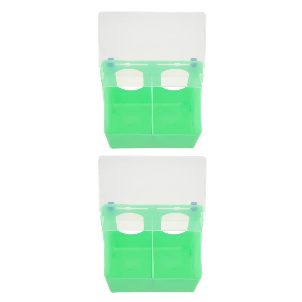 

2Pcs Pigeon Feeder Box Dual Hole Hanging Cover Multifunction Food Water Tray Bird Cage Supply for Pigeons Quails Parrots
