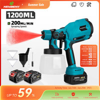 NEWBENY 1200ML Electric Spray Gun Cordless Paint Sprayer Portable Household Sprayer Flow Control Tool  For 18V Battery