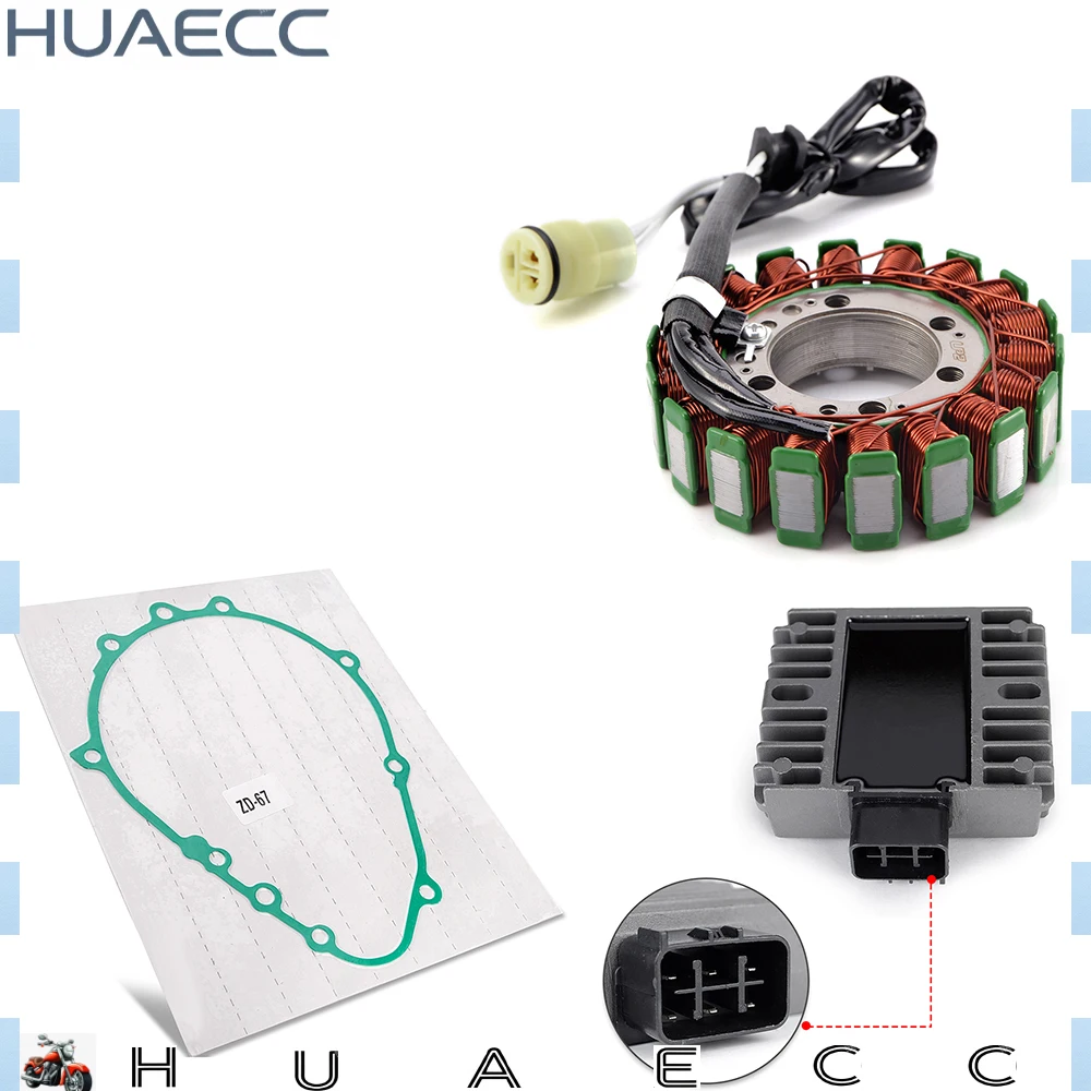 

For Kawasaki ZR750 Z750 2004-2006 Z750S 2005-2007 ZR1000 Z1000 2003-2006 21003-0001 Stator Coil + Gasket + Regulator Rectifier