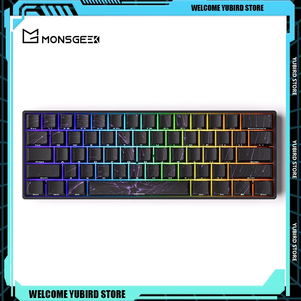 Monsgeek FUN60 Pro E-sports Magnetic Switch Customized Dual 8K Return Rate RT Emergency Stop Lowdelay Gaming Mechanical Keyboard