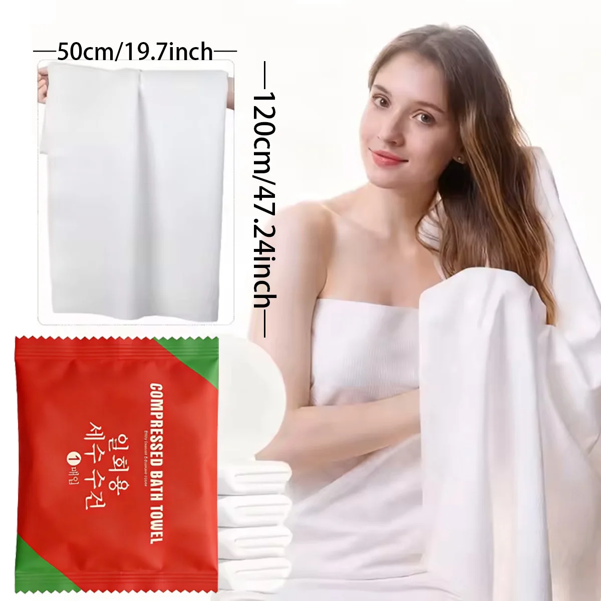1/5PCS Disposable Compressed Bath Towels Soft Thickened Individually Packaged Portable Towels Outdoor Travel Hotel Shower