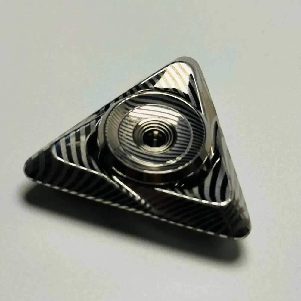 ROCK EDC 링 광 지르쿠티 다마스커스 피젯 스피너 피젯 토이 성인용 사무실 책상 액세서리 불안 완화 장치