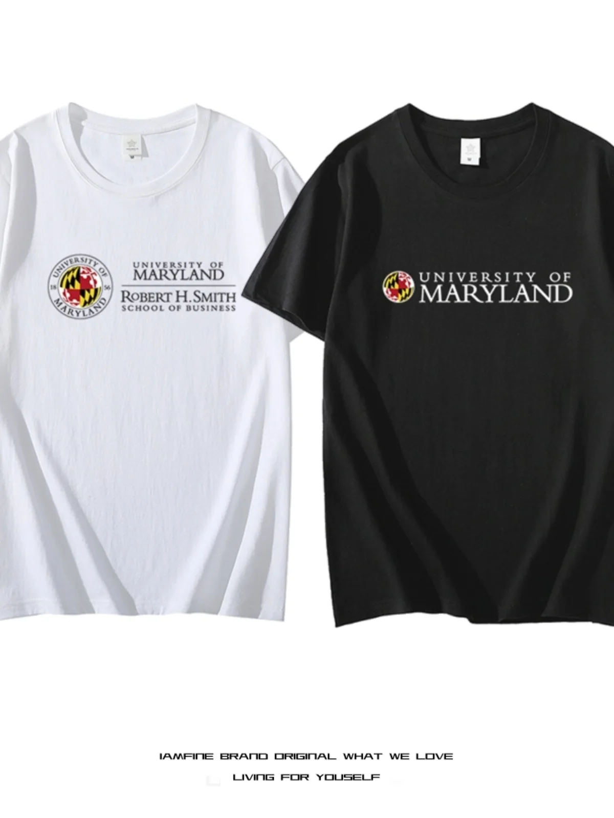 

University of Maryland, College Park UMCP Memorial Summer Cotton T Shirts Men Simple O Neck Stretch Solid New Tops Clothing