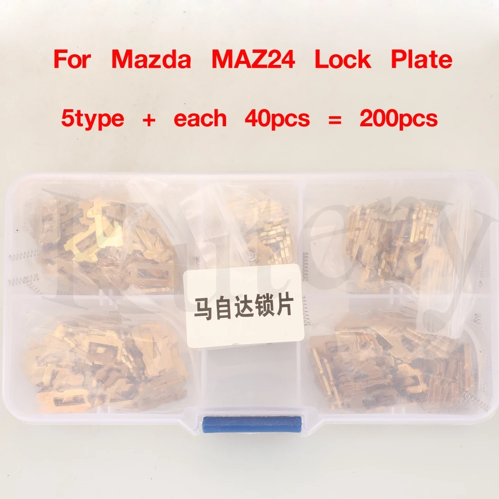 jingyuqin 200pcs/lot MAZ24 Car Lock Reed Plate For Mazda Auto Lock Core Key Lock Repair Accessories Kits Locksmith Tools 