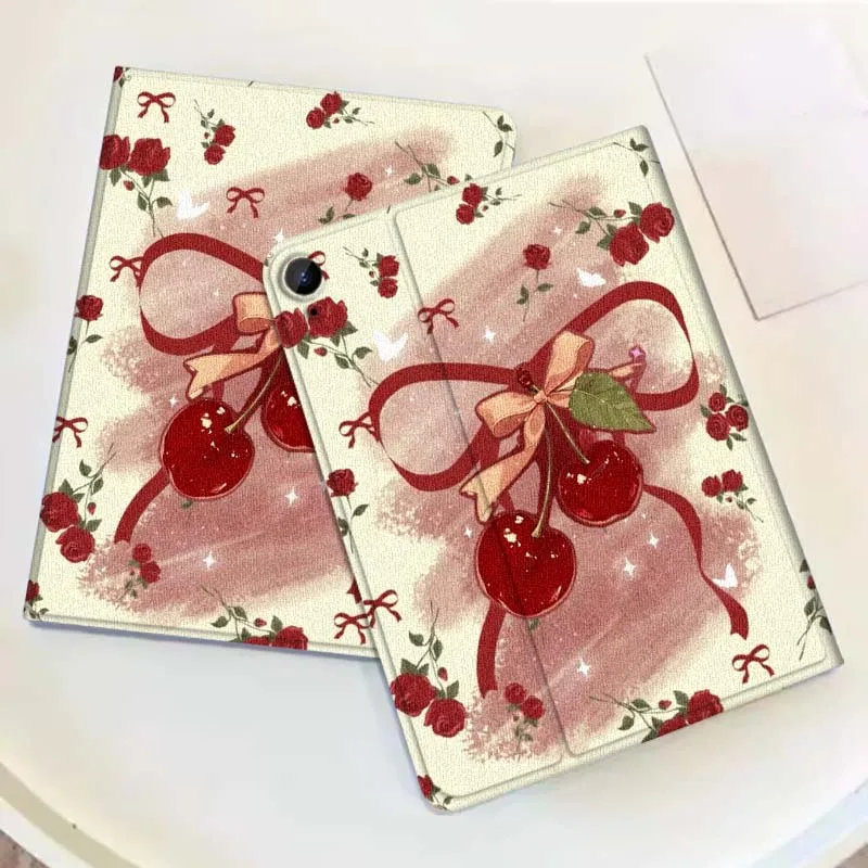 

Cherry Bow Creative Pattern For Samsung Galaxy Tab A7 A9 A11 S6 A A8 Lite Plus 2025 10.4 10.5 10.1 Inch Tablet Case