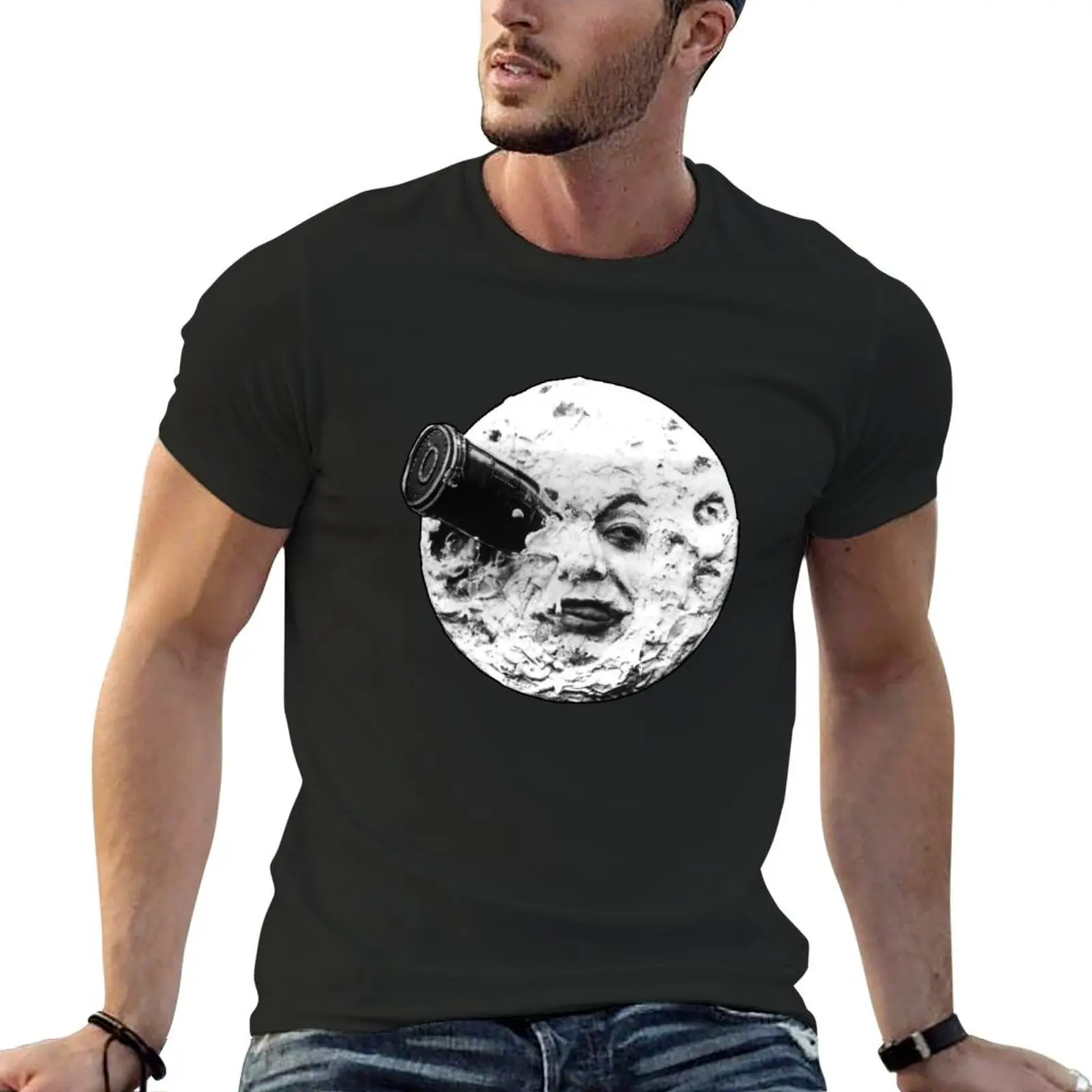 A Trip to the Moon (Le Voyage Dans La Lune) - face only T-Shirt new edition anime tshirt mens clothes