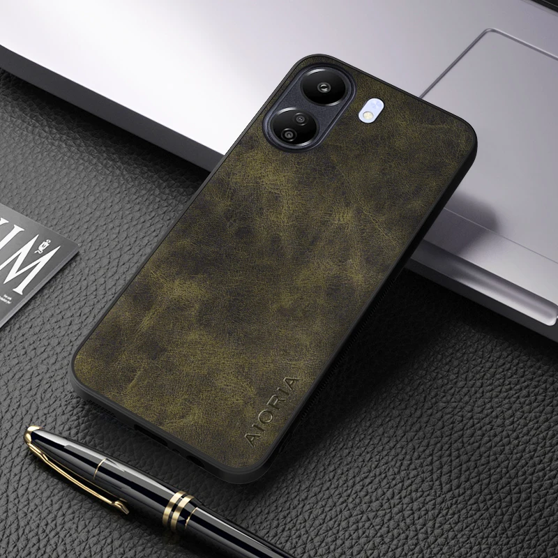 Case For Xiaomi Redmi 13C Luxury PU Leather Skin Cover  For Poco C65 Case