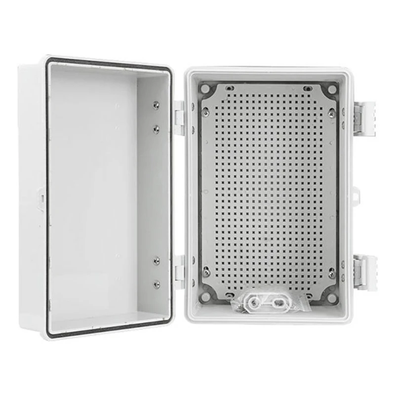 Dustproof Outdoor Electrical Box Electronic Instrument Hinge Case Waterproof Junction Box with Mounting Plate Enduring