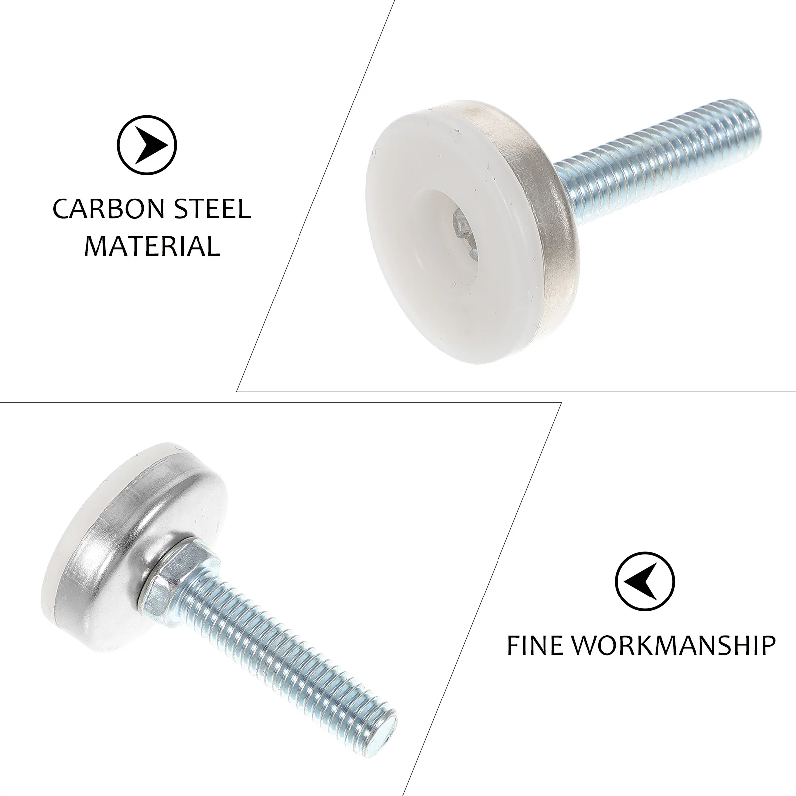 8 set Adjustable Leveling Feet For Furniture Heavy Duty 350Lbs Steel T-Nuts Threaded Inserts Floor Protector Felt Hardwood