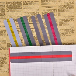 Leitura Guia tiras para pessoas dislexia, Marcador sobreposições coloridas Bookmark, 8 6 pcs