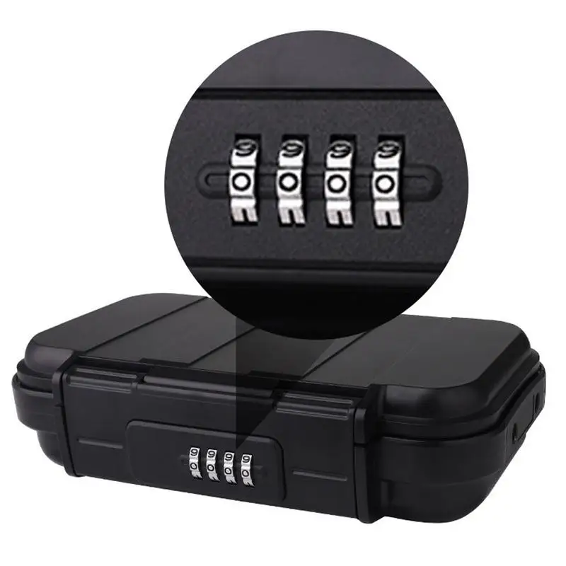 Travel Safe Lock Box Water-Resistant Security Case Four-digit Password Water-Resistant Detachable Chain Anti-theft Cabinet For