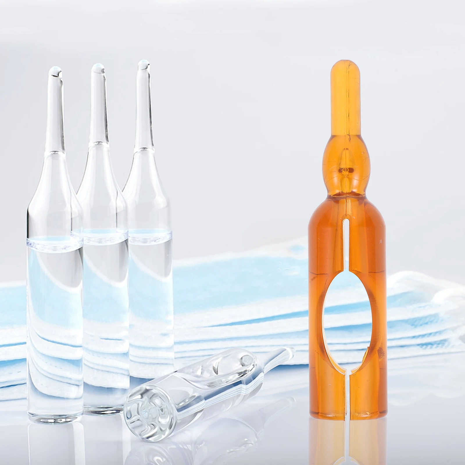 

5pcs Bottle Opening Tool Glass Ampoule Vial Cutter Light Brown Cap Remover Multifunctional Home Use Nursing Aid