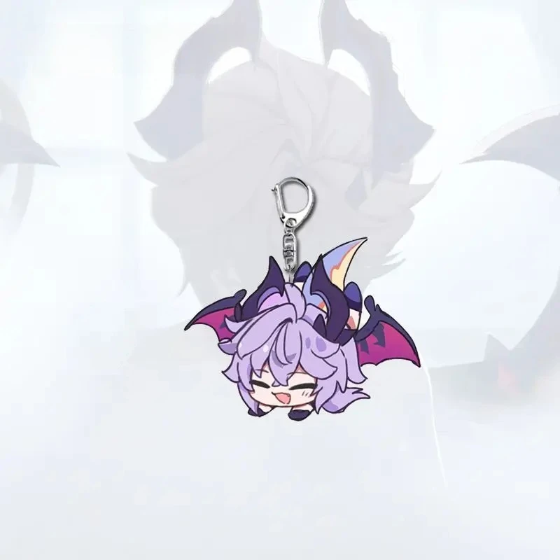 لعبة Genshin تأثير Neuvillette Zhongli Mini Durin تأثيري حقيبة سلسلة مفاتيح قلادة الاكريليك كيرينغ الهاتف المحمول حبل معلق #2