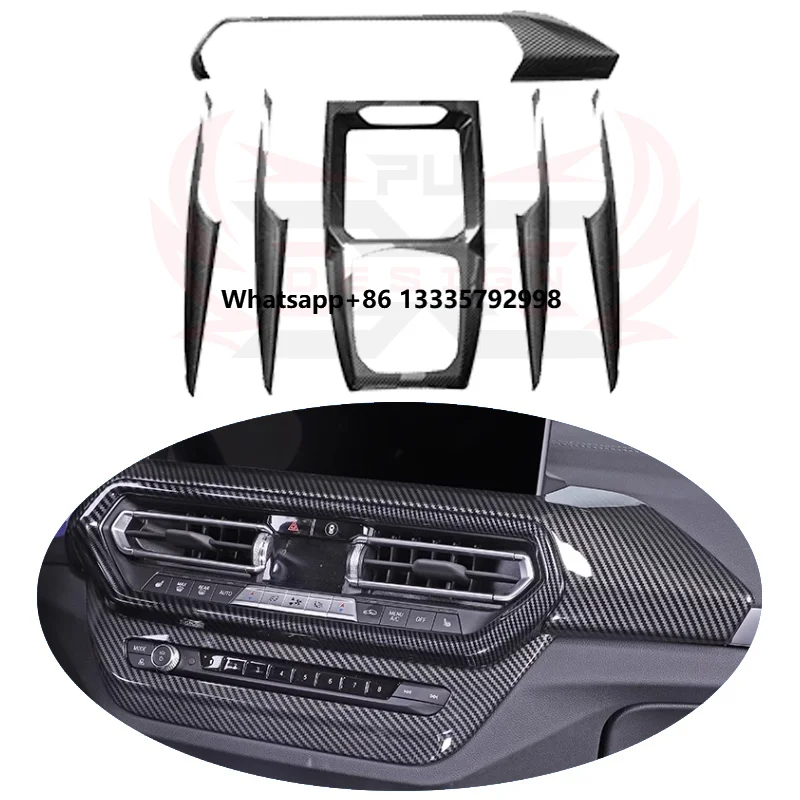 

6PCS Dry Carbon Fiber Interior Trims Dashboard Cover Center Console Panel Interior Kits for X3M F97 X4M F98 Body Kit