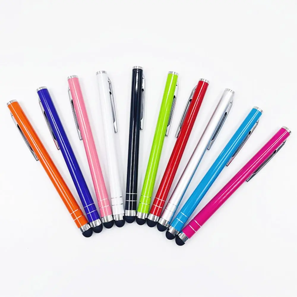 Portable 10 Colors Screen Drawing Pen Touch Screen Pen Metal Capactive Pen Tablet Stylus For IPad IPhone PC Mobile Phone
