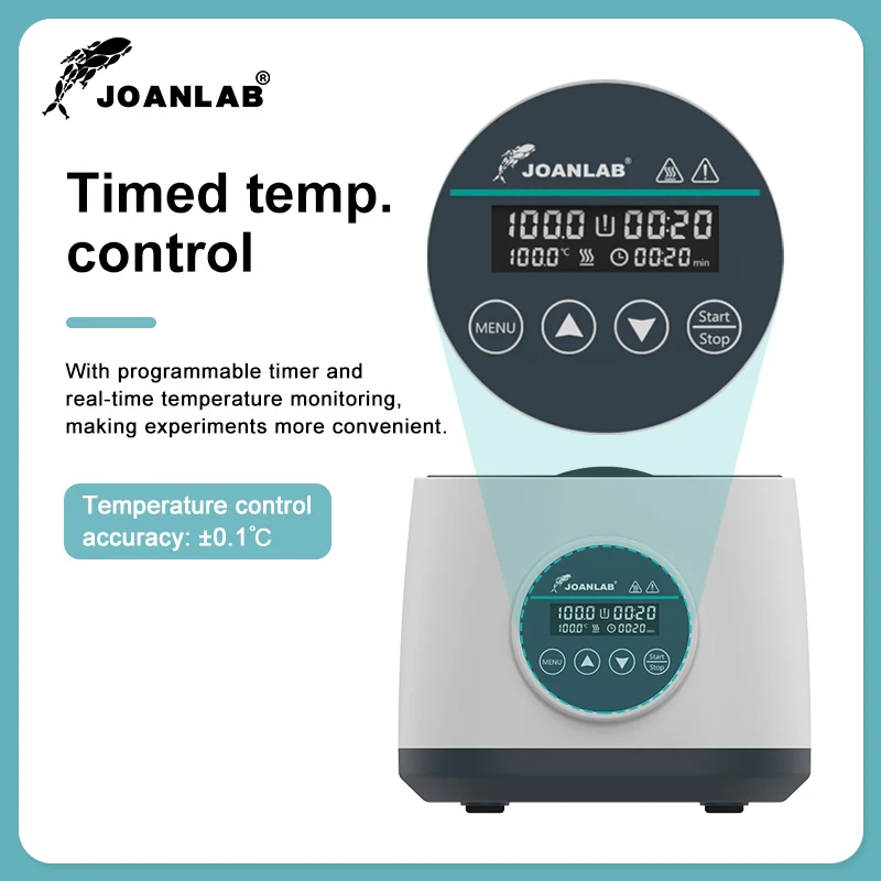 JOANLAB Lab Digital Display Constant Temperature Heating Water Bath Single Hole Type, Anti Dry Burning Safety Protection Thermos