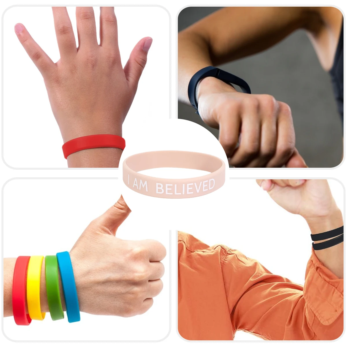 

12pcs Silicone Wristband Colorful Decoration Band For Women Men Party Wrist Ornament Comfortable Unique Design Fun Wearable Gift