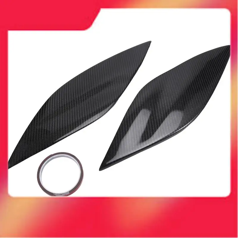 Car Headlight Eyebrows Eyelids Carbon Fiber Stickers Trim Cover Headlight Lid For FIAT BRAVO 2007+-M54K