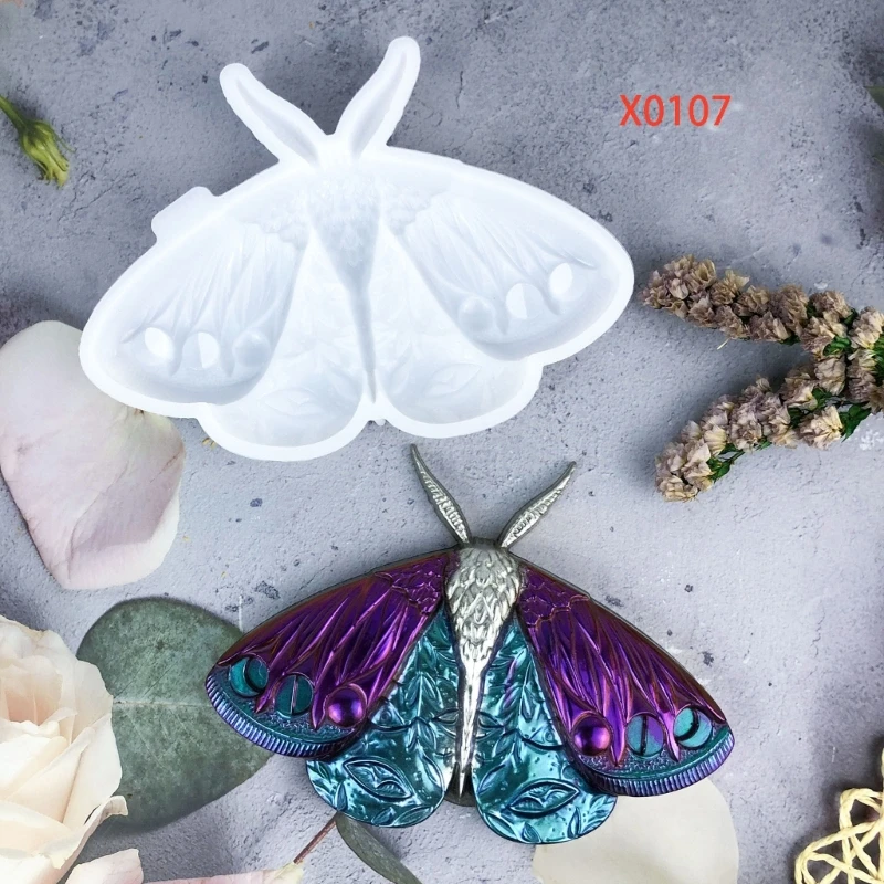 Silicone Moth Molds Wall Hanging Moulds Moth Silicone Pendant Molds Silicone Texture Crafting Moulds for Crafting